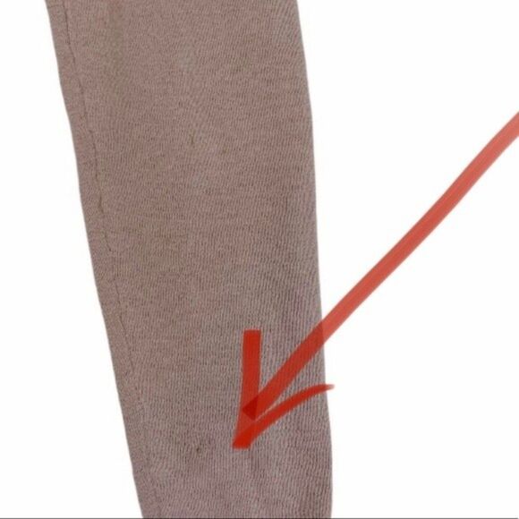 CAbi Taupe Cotton Knit Velvet Bow Silver Glitter Pocket Cardigan Sweater - Picture 7 of 9